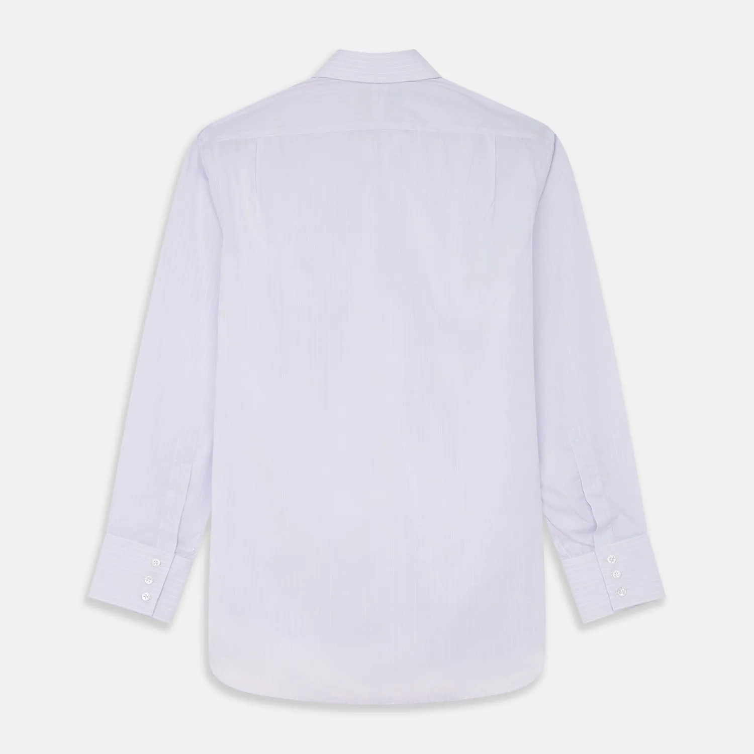 Soft Lilac Stripe Cotton Regular Fit Mayfair Shirt