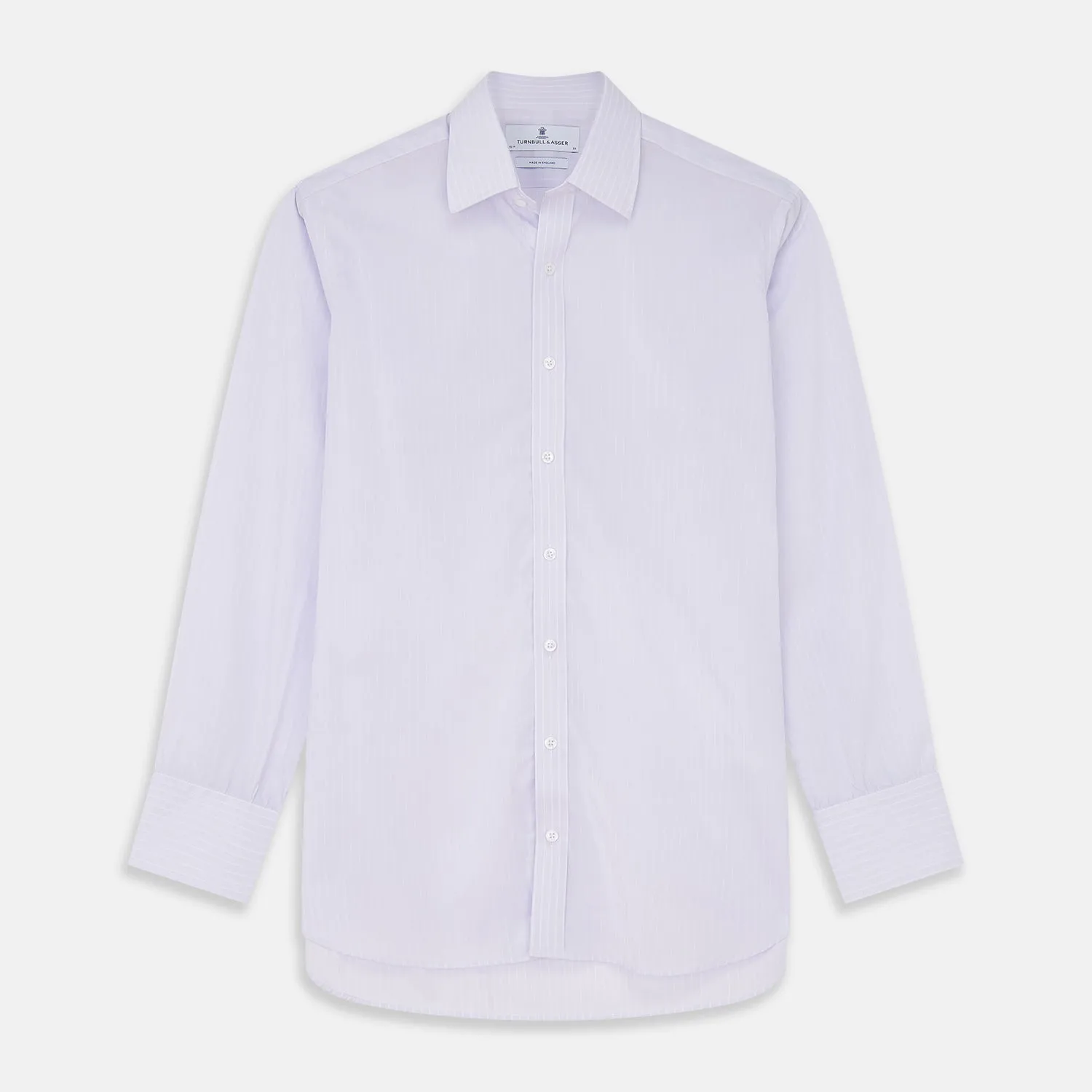 Soft Lilac Stripe Cotton Regular Fit Mayfair Shirt