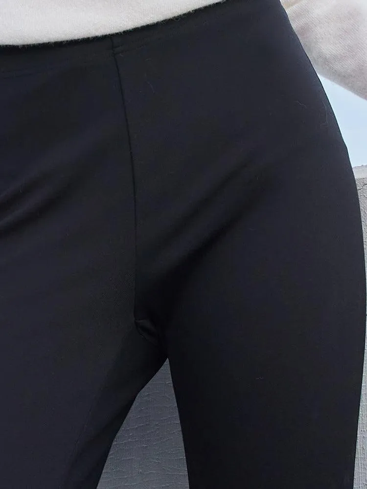 Stretchy Knit Full Length Pants