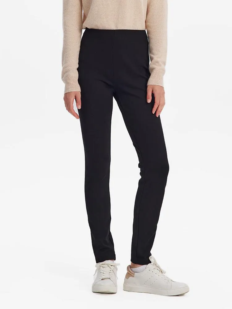 Stretchy Knit Full Length Pants