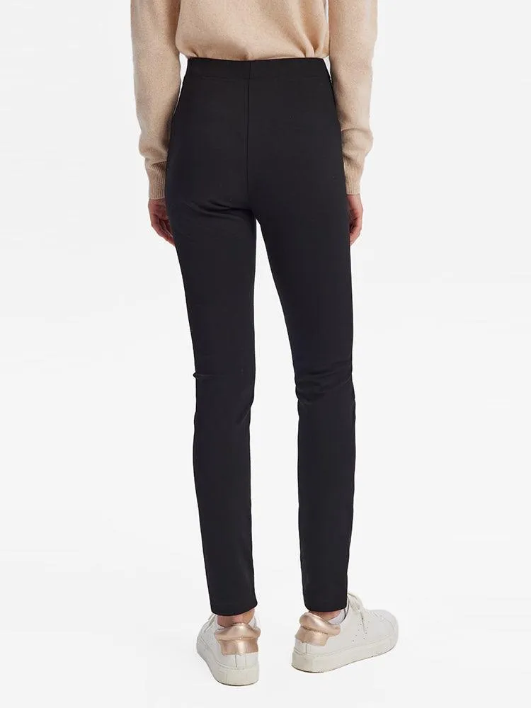 Stretchy Knit Full Length Pants