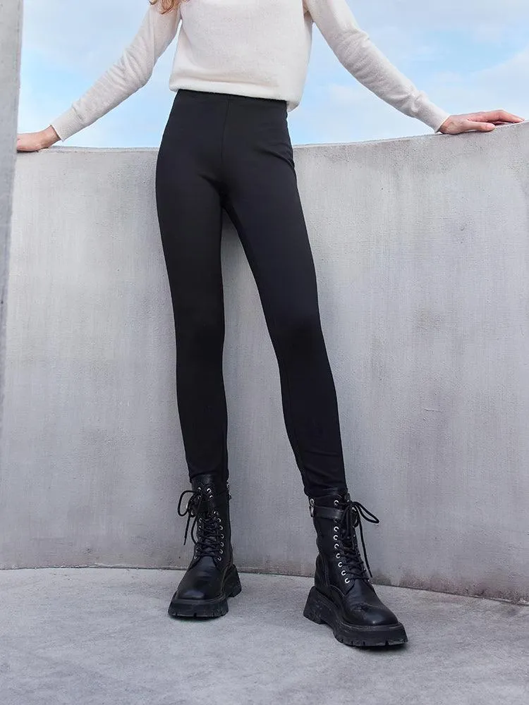 Stretchy Knit Full Length Pants