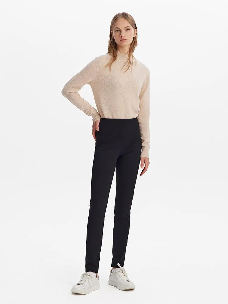 Stretchy Knit Full Length Pants