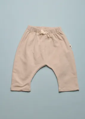 STRETCHY PULL-UP  PANTS - SAND