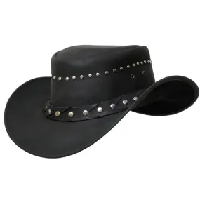 Stylish Cowboy Leather Top Hat