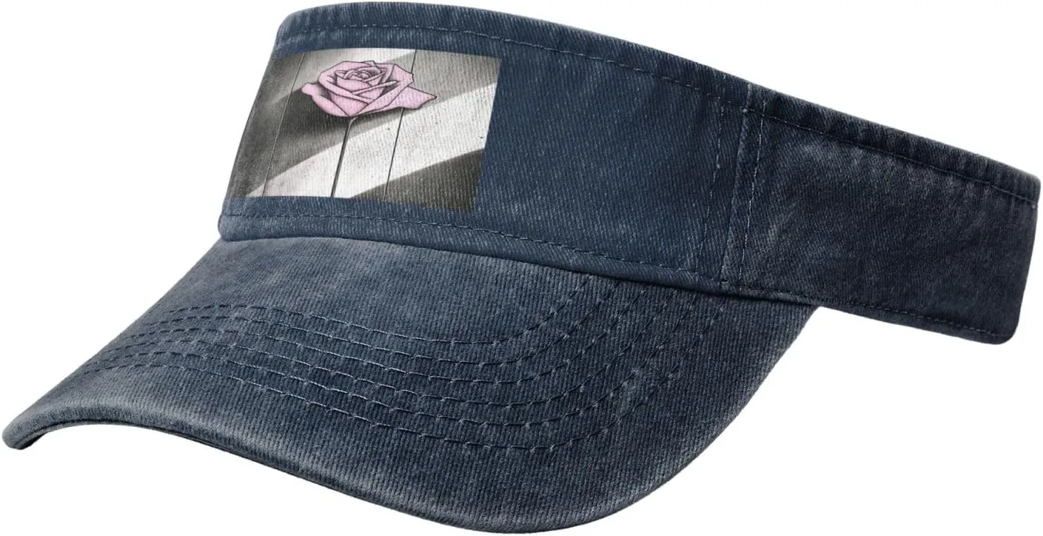 Stylish Sun Hat for Women-Wide Brim Visor Cap, Perfect for Summer, Golf, and Gardening Bright Roses Black