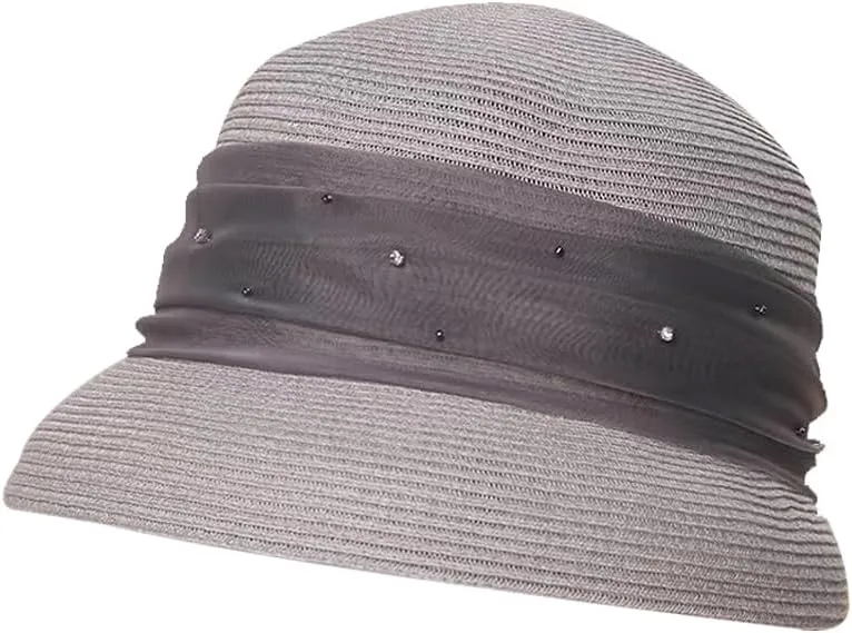 Summer Floppy Cloche Straw Sun Hats for Women Beach Foldable Bucket Hat Gift