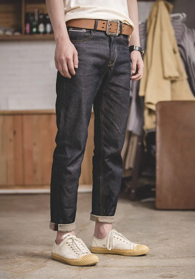 Tooling Retro Casual Pure Denim Straight Heavy Men's Jeans