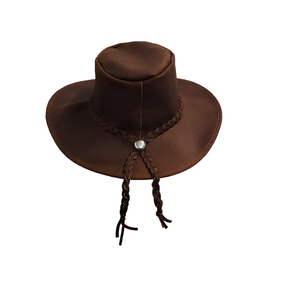 Western Leather Cowboy Hat