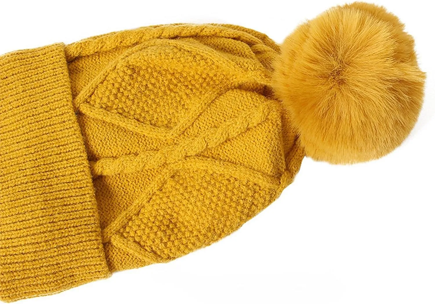 Winter Beanie Hat Scarf Gloves,Women Warm Hoodie Knit Hat Long Scarf Neck Warmer Touchscreen Gloves Set Gifts