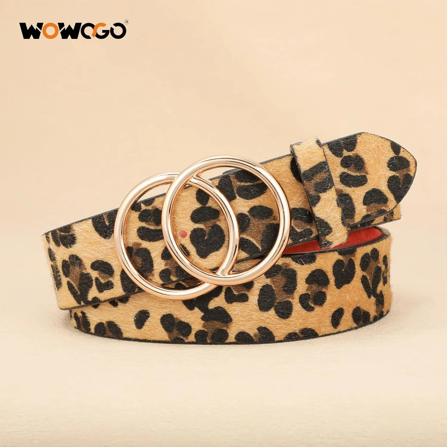 Women Leopard Print Belt Cheetah Print Belt Animal Print Fashion Leather Belt Ladies Waist Belt for Jeans Pants Dress