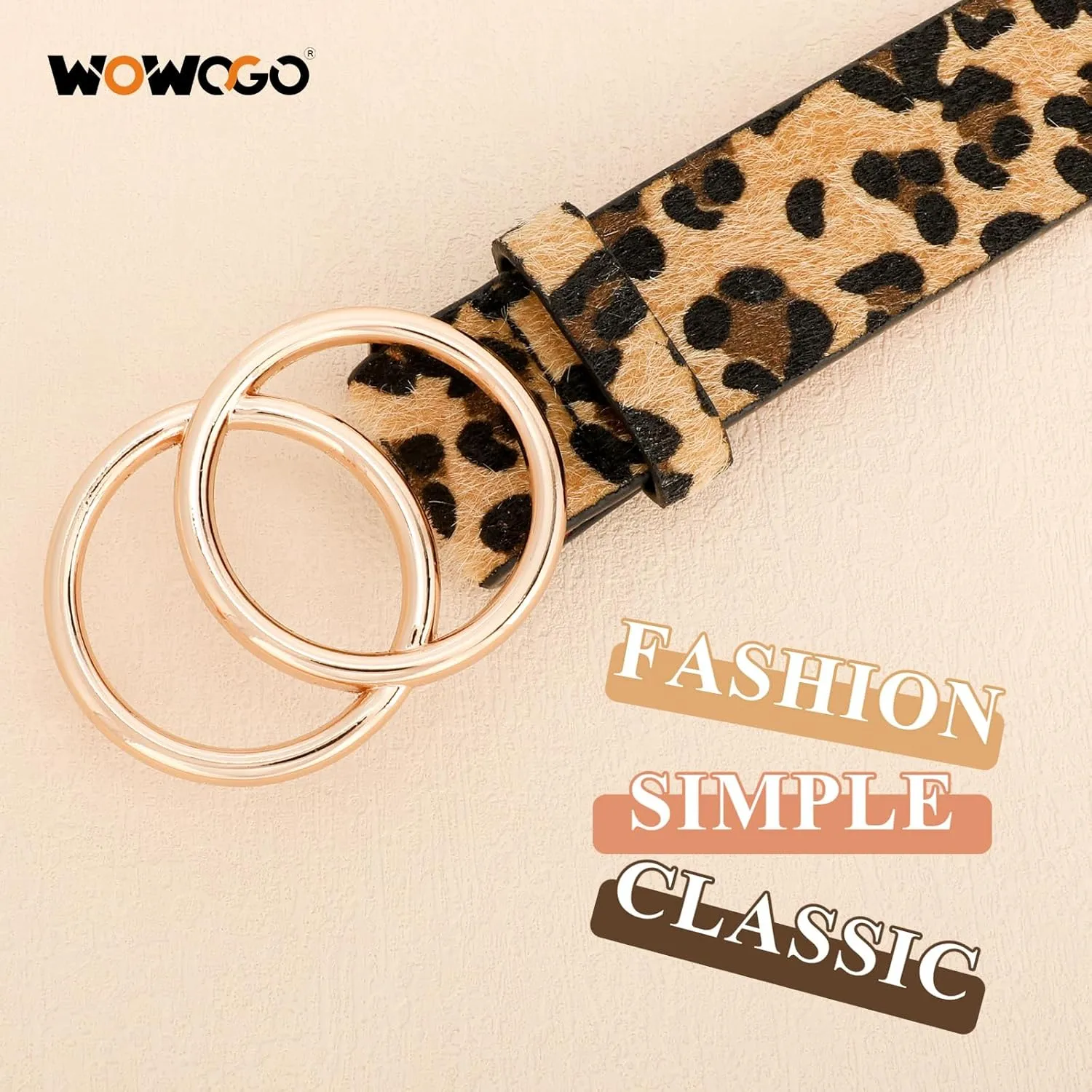 Women Leopard Print Belt Cheetah Print Belt Animal Print Fashion Leather Belt Ladies Waist Belt for Jeans Pants Dress