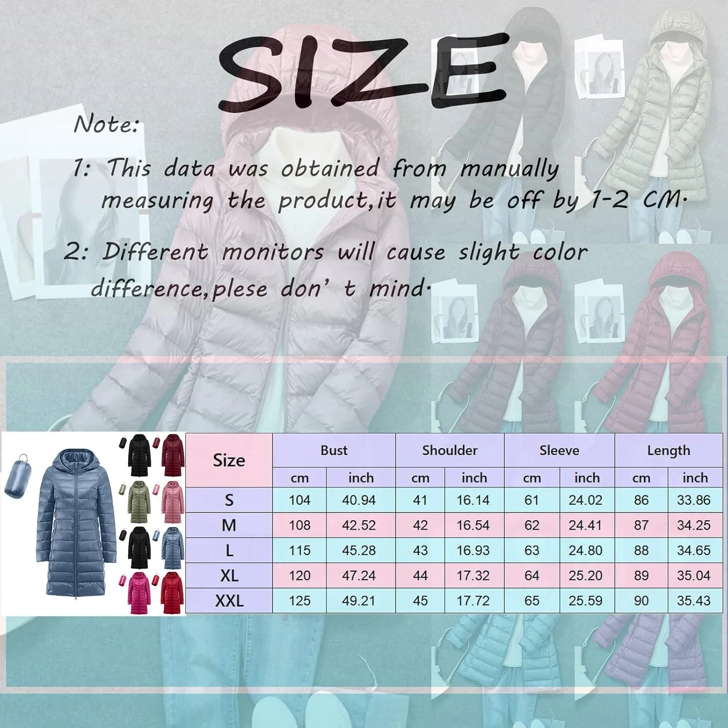 Women's Hooded Packable Ultra Light Weight Short Down Jacket Packable Lightweight Full-Zip Puffer Jacket Travel Puffer Coat