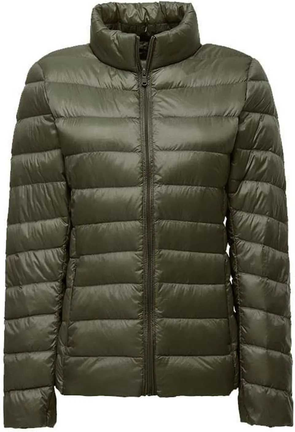 Women's Puffer Jacket Packable Quilted Lightweight Down Parka Plus Size Cropped Puffy Jacket Light Coat With Hood
